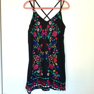 short black floral dress